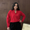 ŞAL YAKA DÜĞMELİ TRİKO KAZAK