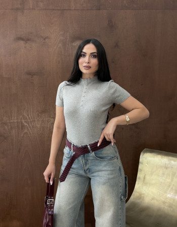 Premium, Hakim Yaka Düğmeli Triko Bluz