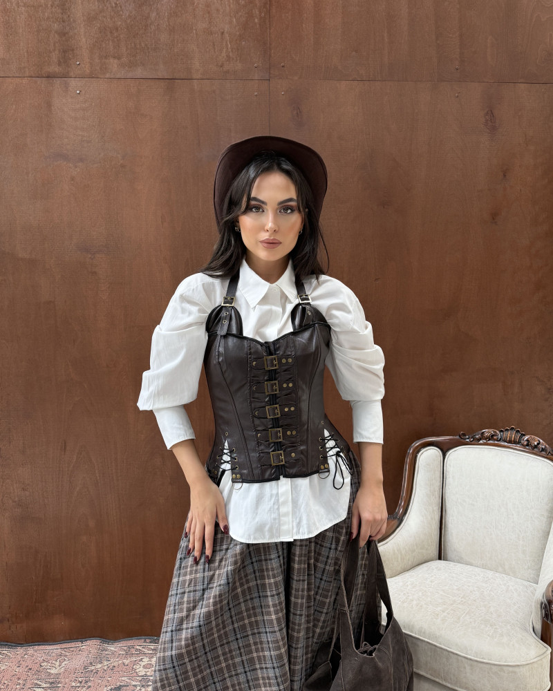MERA İTHAL TASARIM DERİ KORSE