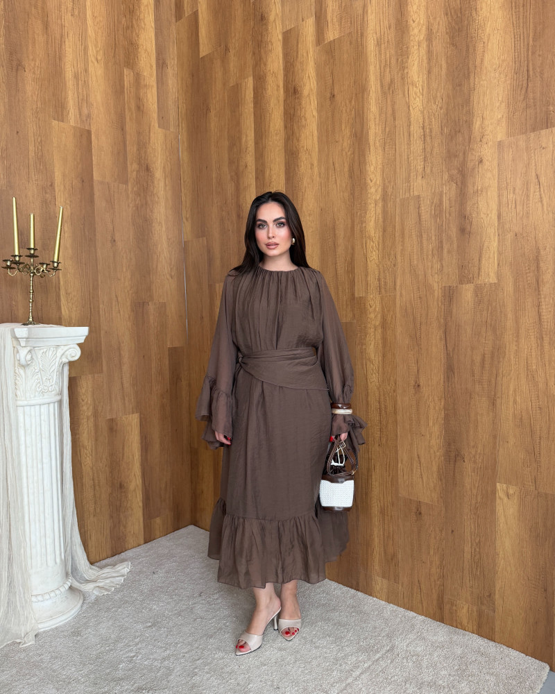 TENCEL ASTARLI MIDI ELBISE