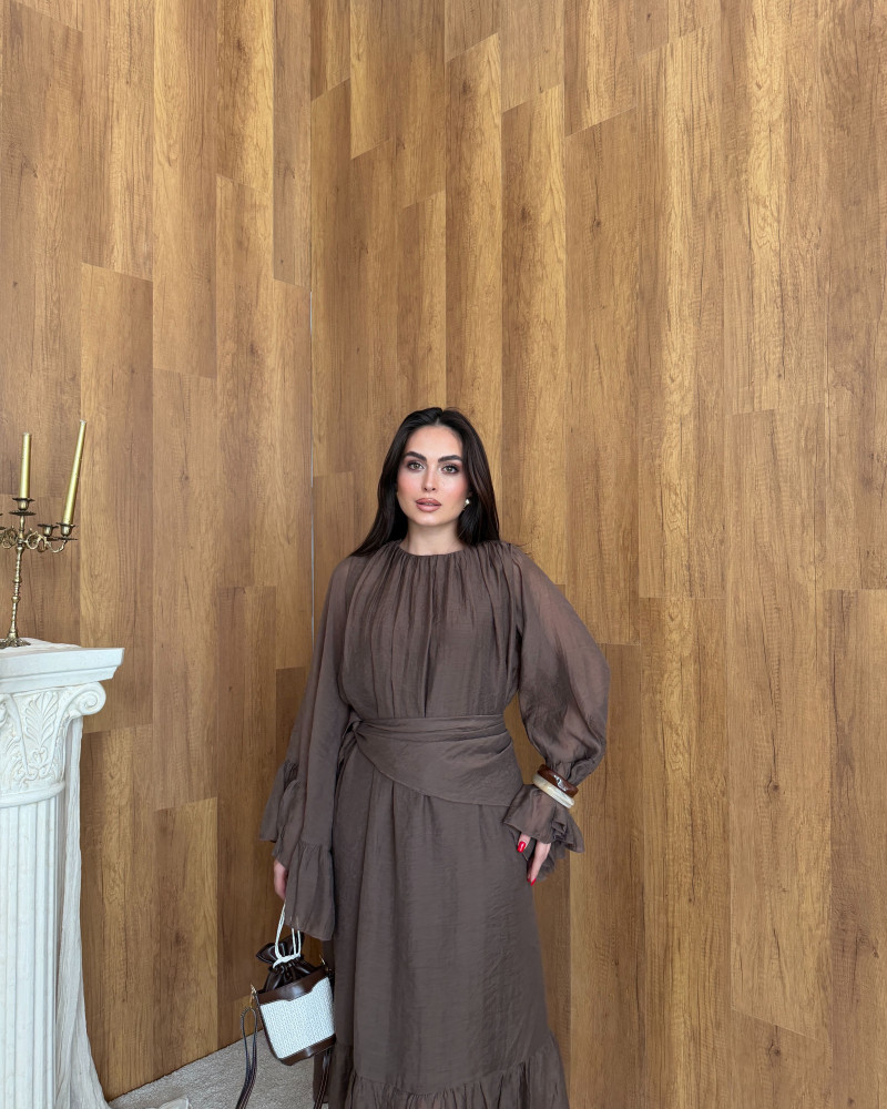 TENCEL ASTARLI MIDI ELBISE